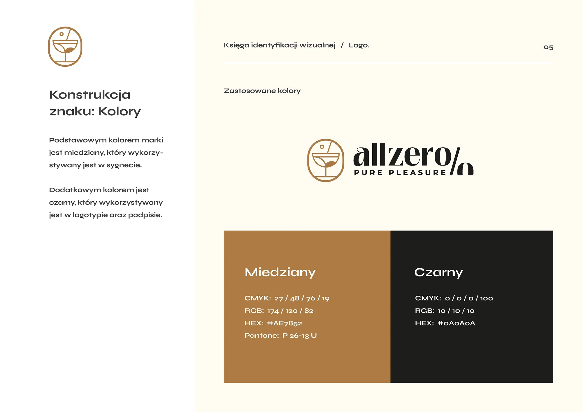 Księga znaku Allzero: kolory logo