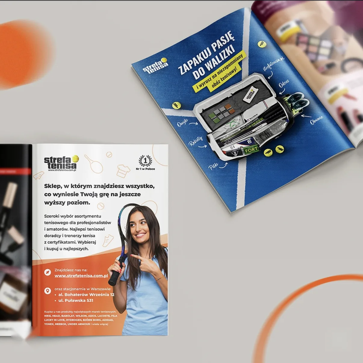 Reklamy Strefy Tenisa w magazynach